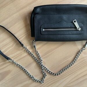 Rebecca Minkoff Black Crossbody Bag with Silver Chain